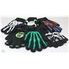 Image 1 : 6PACK OF GLOW IN THE DARK HALLOWEEN GLOVES