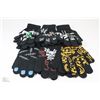 Image 1 : 6PACK OF GLOW IN THE DARK HALLOWEEN GLOVES