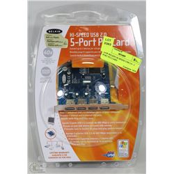 NEW BELKIN HI-SPEED USB 2.0 - 5 PORT PCI CARD