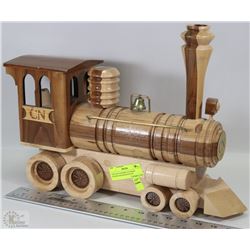 VINTAGE WOODEN CN TRAIN ENGINE HANDCRAFTED IN