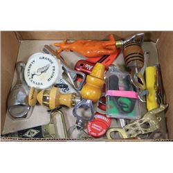 FLAT WITH 20 COLLECTORS BOTTLE OPENERS