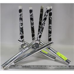 CANDLE HOLDERS WITH CANDLES 2 SETS