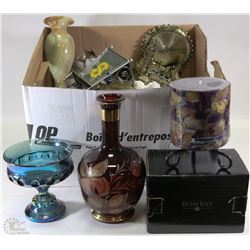 BOX OF ESTATE GLASS WEAR INC CARNIVAL GLASS ECT