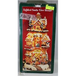 LIGHTED SANTA TREE HOUSE