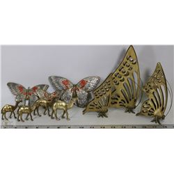 10PCS ANIMAL BRASS COLLECTION - CAMELS+BUTTERFLIES