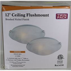 12 IN CEILING FLUSH MOUNT TWIN PACK