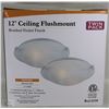 Image 1 : 12 IN CEILING FLUSH MOUNT TWIN PACK