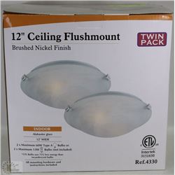 12 IN CEILING FLUSH MOUNT TWIN PACK