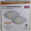 Image 1 : 12 IN CEILING FLUSH MOUNT TWIN PACK