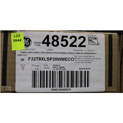 CASE OF 36 NEW 4 FOOT GE FLORESCENT LIGHT BULBS
