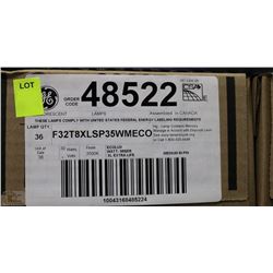 CASE OF 36 NEW 4 FOOT GE FLORESCENT LIGHT BULBS
