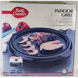 NEW BETTY CROCKER INDOOR GRILL WITH TEMPERED GLASS