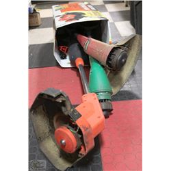 LOT OF THREE ELECTRIC WEED TRIMMERS