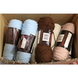 LARGE BOX OF ASSORTED YARN