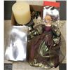 Image 1 : ESTATE BOX OF CHRISTMAS DECORATIONS INCLUDING