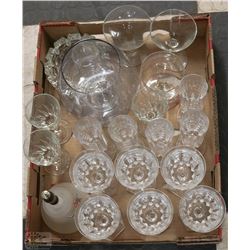 FLAT OF ESTATE ITEMS INC CRISTAL GLASSES &