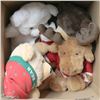 Image 1 : BOX OF CHRISTMAS THEME STUFFED ANIMALS