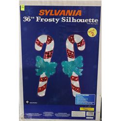 36" 70 MINI LIGHT CANDY CANE DECORATION