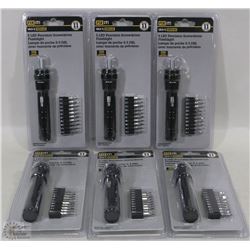 CASE OF 6 PACKS OF LED PRECISION RATCHETING SD -