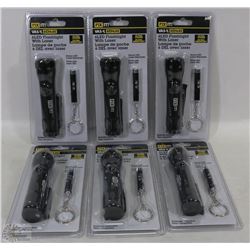 CASE OF 6 LED LASER FLASHLIGHT SET