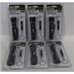 CASE OF 6 LED LASER FLASHLIGHT SET