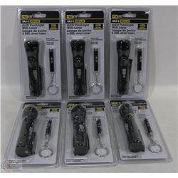 CASE OF 6 LED LASER FLASHLIGHT SET