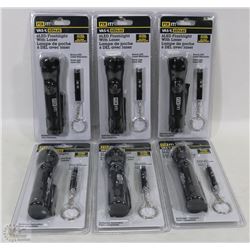 CASE OF 6 LED LASER FLASHLIGHT SET