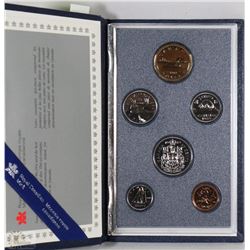 1989 CANADIAN 6 COIN SPECIMEN SET  WITH COA