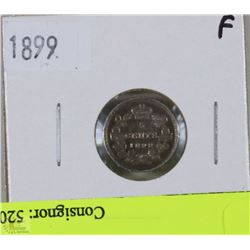 1899 CANADIAN SILVER 5 CENTS