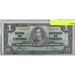 1937 CANADIAN $1 DOLLAR BANK NOTE