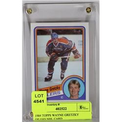 1984 TOPPS WAYNE GRETZKY OILERS NHL CARD