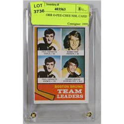 BOBBY ORR O-PEE-CHEE NHL CARD