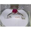 Image 1 : #11-NATURAL RUBY/CZ.925 SOLID SILVER RING