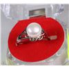 Image 1 : #38-NATURAL CULTURED WHITE AKOYAL PEARL RING