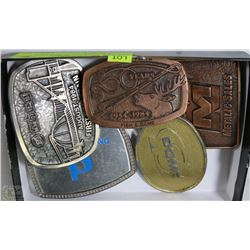 LOT OF 5 COLLECTOR BELT BUCKLES
