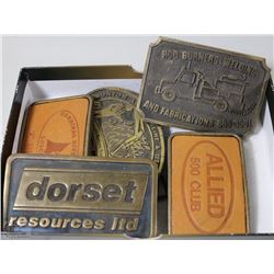 LOT OF 5 COLLECTOR BELT BUCKLES