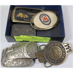 LOT OF 5 COLLECTOR BELT BUCKLES