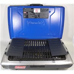COLEMAN PROPANE CAMPING STOVE (GRILL STYLE)