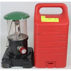 SMALL  COLEMAN GAS LANTERN WITH CASE