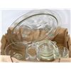 Image 1 : BOX OF PYREX DISHES AND PLATTER