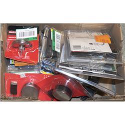 FLAT OF GAUGES/KNOBS/ADAPTERS/ETC