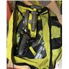 Image 1 : BAG WITH RYOBI CORDLESS TOOLS W/CHARGER 1 BATTERY