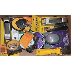 FLAT W/TAPE MEASURES/POCKET PLANES/CHALK LINE/ETC