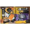 Image 1 : FLAT W/TAPE MEASURES/POCKET PLANES/CHALK LINE/ETC