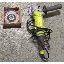 RYOBI AG4531G ANGLE GRINDER W/EXTRA WHEEL ON CHOICE