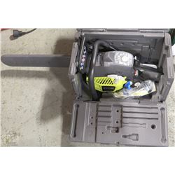 RYOBI RY3716 GAS CHAINSAW W/CASE