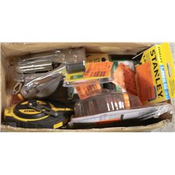 SMALL FLAT WITH TAPE MEASURE/CHALK LINE/STAPLER/EC