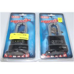 LOT OF 2 ABUS COMMERCIAL PADLOCKS - ON CHOICE