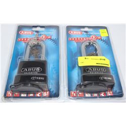 LOT OF 2 ABUS COMMERCIAL PADLOCKS - ON CHOICE