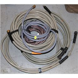 LOT OF FLEXIBLE PRESSURE WASHER HOSE - ON CHOICE
